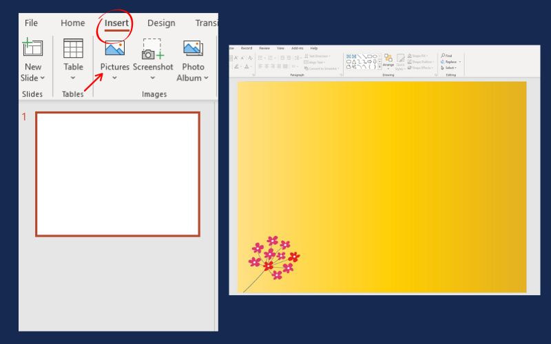 Chèn hình ảnh vào slide